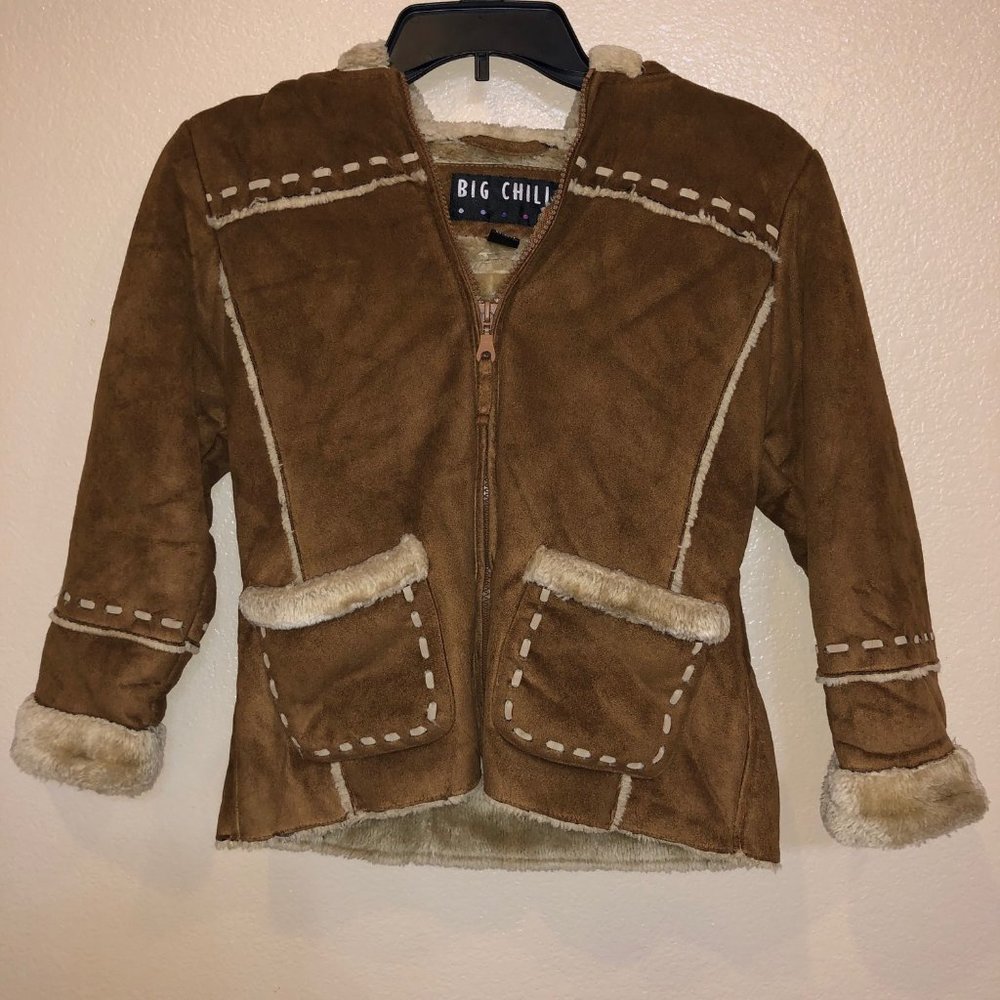 Big Chill Girls Faux Fur Coat Size 5/6